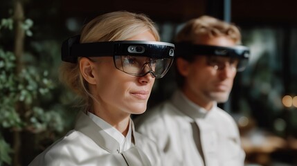 Futuristic training environment with holographic VR displays, where 911 call center trainees practice multitasking and simulated emergency handling under realistic stress conditions, demonstrating