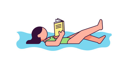 Relaxing With A Book: A Moment Of Leisure Enjoying Peace And Quiet In The Summer