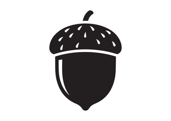 Acorn icon, Acorn silhouette vector