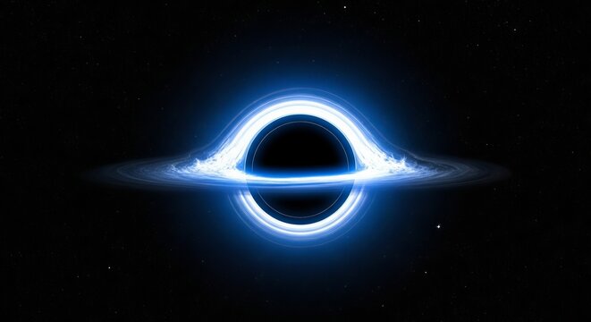 Radiant Black Hole in Deep Space - Powered by Adobe