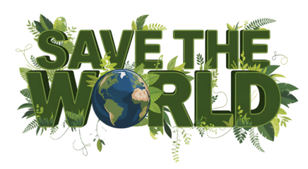 Save the world green earth nature environmental protection
