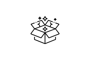 Open Box with Sparkling Contents Illustration for Special Delivery