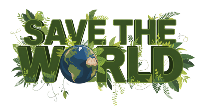 Save the world green earth nature environmental protection