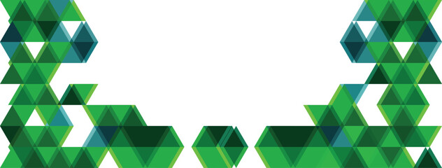 Abstract Green Triangle Pattern Background with Modern Geometric Shapes and Minimal Layout
