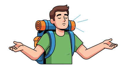 Meditative Hiker Reaches Tranquility While Venturing into the Great Outdoors