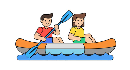 Kayak Adventure With Two Friends Enjoying a Fun Time on the Water in Summertime