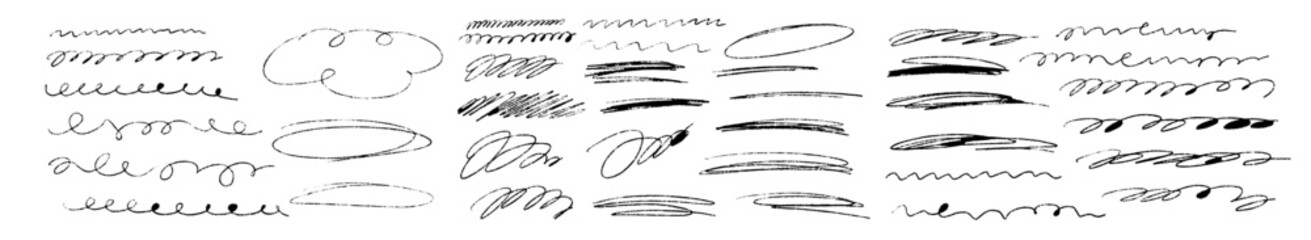 Artistic scrawl and underline strokes made with crayon and chalk. A dynamic line and scribble texture perfect for handmade design style.