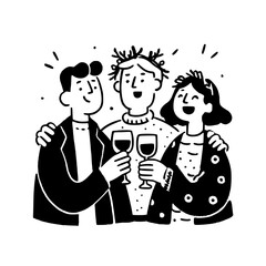 Christmas Vibe Doodle Illustration