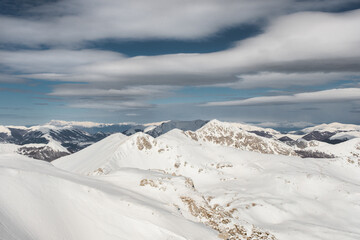 Snow-capped Apennine mountains, Abruzzo Lazio and Molise national park