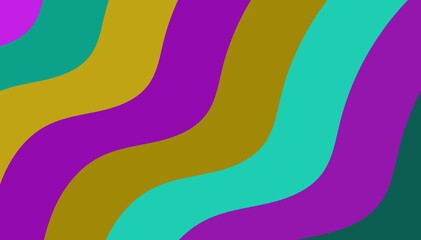 Bold Abstract Wavy Stripes: Retro Funky Color Pattern Art Background, 70s Groovy Design, Contemporary Wallpaper (119 Characters)