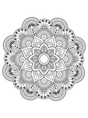 PrintFlowers coloring mandala  pages for adules