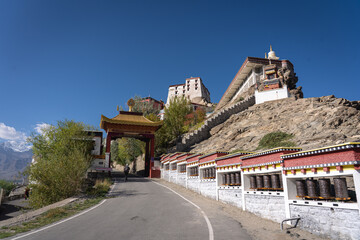 Thiksey, India - September 17, 2025: Exterior of Thiksey Monastery in Ladakh region