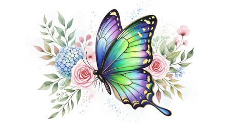 Luxury 3D Butterfly on White Background, 3D Relief Mural, 3D Wallpapers, 3d Floral art, 3D Wall Mural, 3D Floral Background.