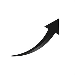 
Curved Upward Arrow Vector | Growth, Progress and Success Symbol Illustration
