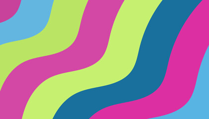 Vibrant Pastel Wavy Lines: Modern Background for Creative Projects, Abstract Design with Flowing Curves