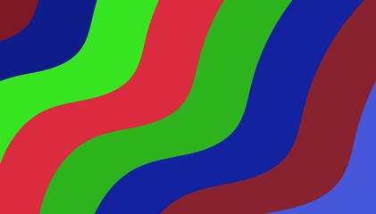 Vibrant Wavy Lines: Red, Green, and Blue Abstract Pattern for Dynamic Backgrounds