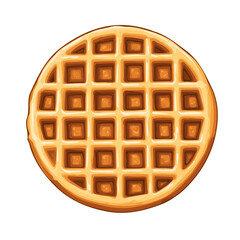 Minimal 2D vector illustration of Waffle in flat icon style on a plain white background.