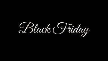  Silver Metalic Black Friday shiny elegant lettering on dark background or transparent. Perfect for premium brand adversiting and online discount campaigns.
