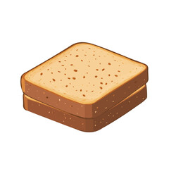 Flat 2D vector illustration of Scrapple, simple icon style on a clean white background.