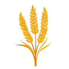 Flat 2D vector illustration of Wheat, simple icon style on a clean white background.