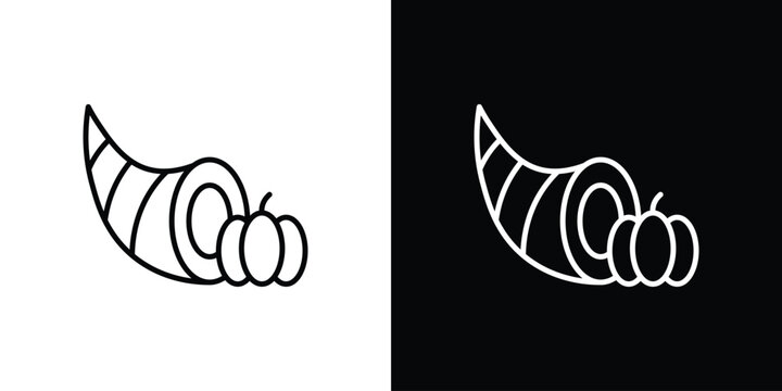 Cornucopia icon logo design. symbol icon vector set