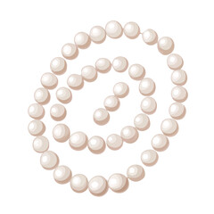 Minimal 2D vector illustration of String Of Pearls in flat icon style on a plain white background.