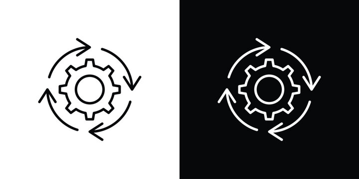 Implementation icon logo design. symbol icon vector set