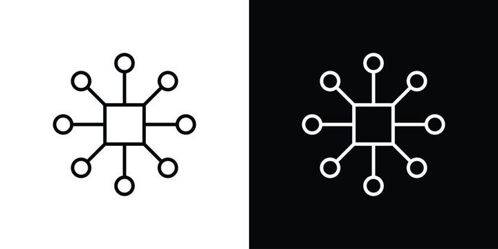 Multi channel icon logo design. symbol icon vector set
