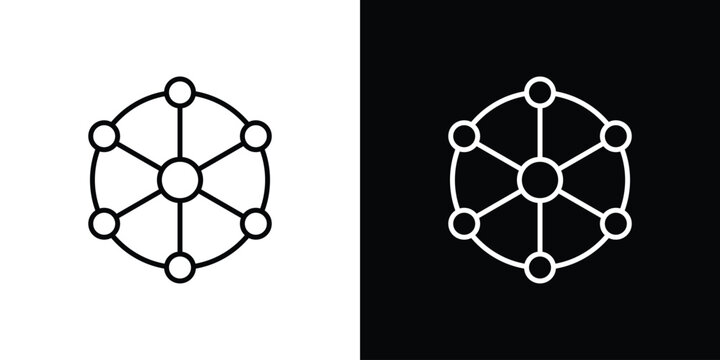 Multichannel icon logo design. symbol icon vector set