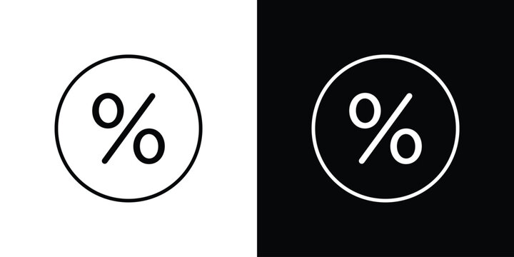 Percent icon logo design. symbol icon vector set