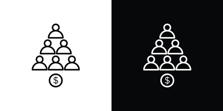Ponzi scheme icon logo design. symbol icon vector set