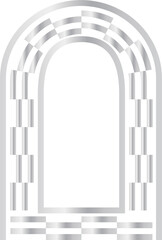 Decorative Art Deco Silver Archway Frame