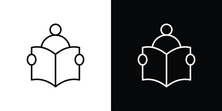 Reading icon logo design. symbol icon vector set