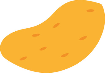 Isolated Raw Potato with Brown Eyes Illustration
