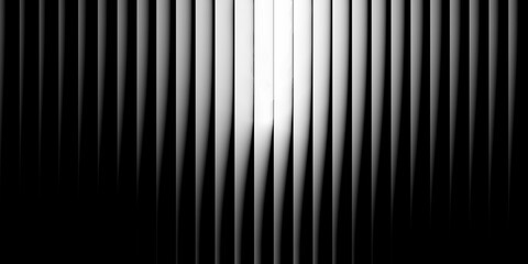 Abstract vertical lines of light and shadow in a dark space
