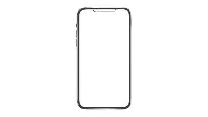 Illustration of a modern smartphone with a blank screen and a sleek black frame design for technology use