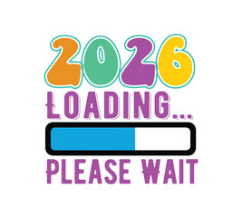 Happy New Year 2026 T-shirt Design | Modern Editable Vector Typography | Festive Celebration Graphic for Print on T-shirts, Hoodies, Mugs, Posters, and Holiday Gift Merch Design