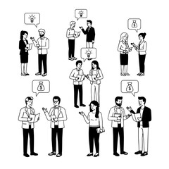 Diverse business professionals discuss innovative ideas and financial strategies in a dynamic collaborative environment showcasing profit generation concepts