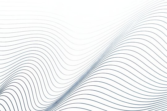Abstract white and blue wavy lines pattern background - Powered by Adobe