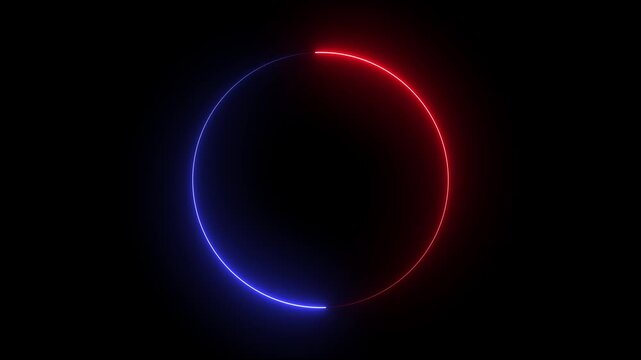 A glowing neon blue circle emits radiant energy in a dark background, creating a futuristic, digital, and minimalist visual often seen in loading or progress animations.