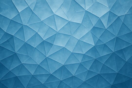 Close up abstract pattern of blue ice cracks and polygons