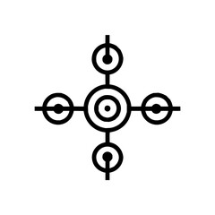 Fototapeta premium Stylized representation of a target or radar, showcasing a unique and intricate design element