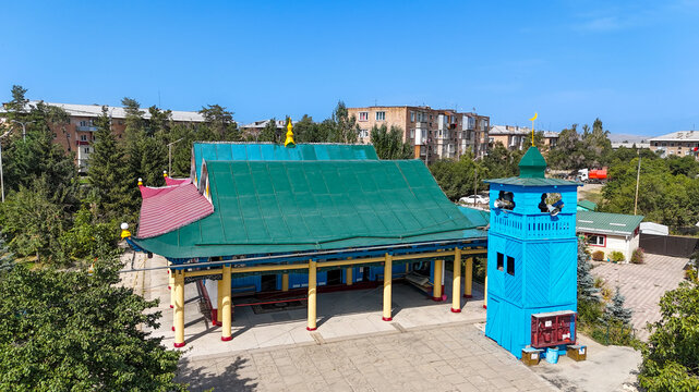 Old Wooden Mosque in Karakol, Kyrgyzstan