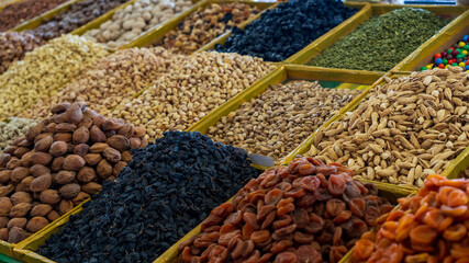 Breads and Nuts for Sale in Osh Bazaar