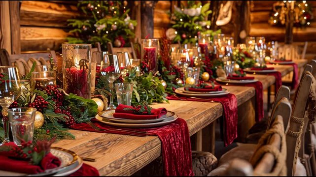 christmas table decoration