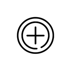 Obraz premium Add new item icon, plus sign in circle for creating content or adding more