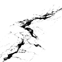 Obraz premium Dramatic crack on a white surface creating a stark and impactful visual for various design applications