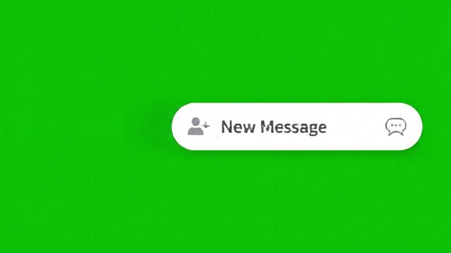 A white new follower button with a person icon on a green background in a horizontal format