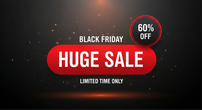 Captivating Black Friday Sale Advertisement for Shopping Season, Showcasing Massive Savings and Limited Time Offers!  vector illustration