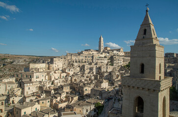 Panoramic view of ancient town of Matera, Basilicata, southern Italy